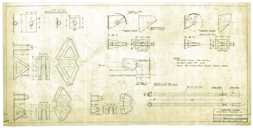 aileron fittings of the  Rich-Twin by Bill Cook