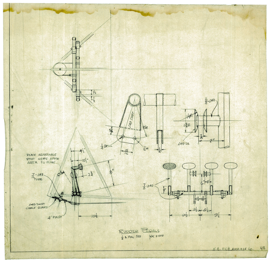 Rudder pedals of the  Rich-Twin by Jim Kendrick