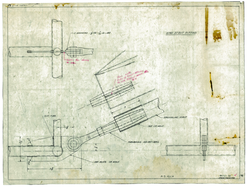 Wing-strut-fittings of the  Rich-Twin by Bob Withington